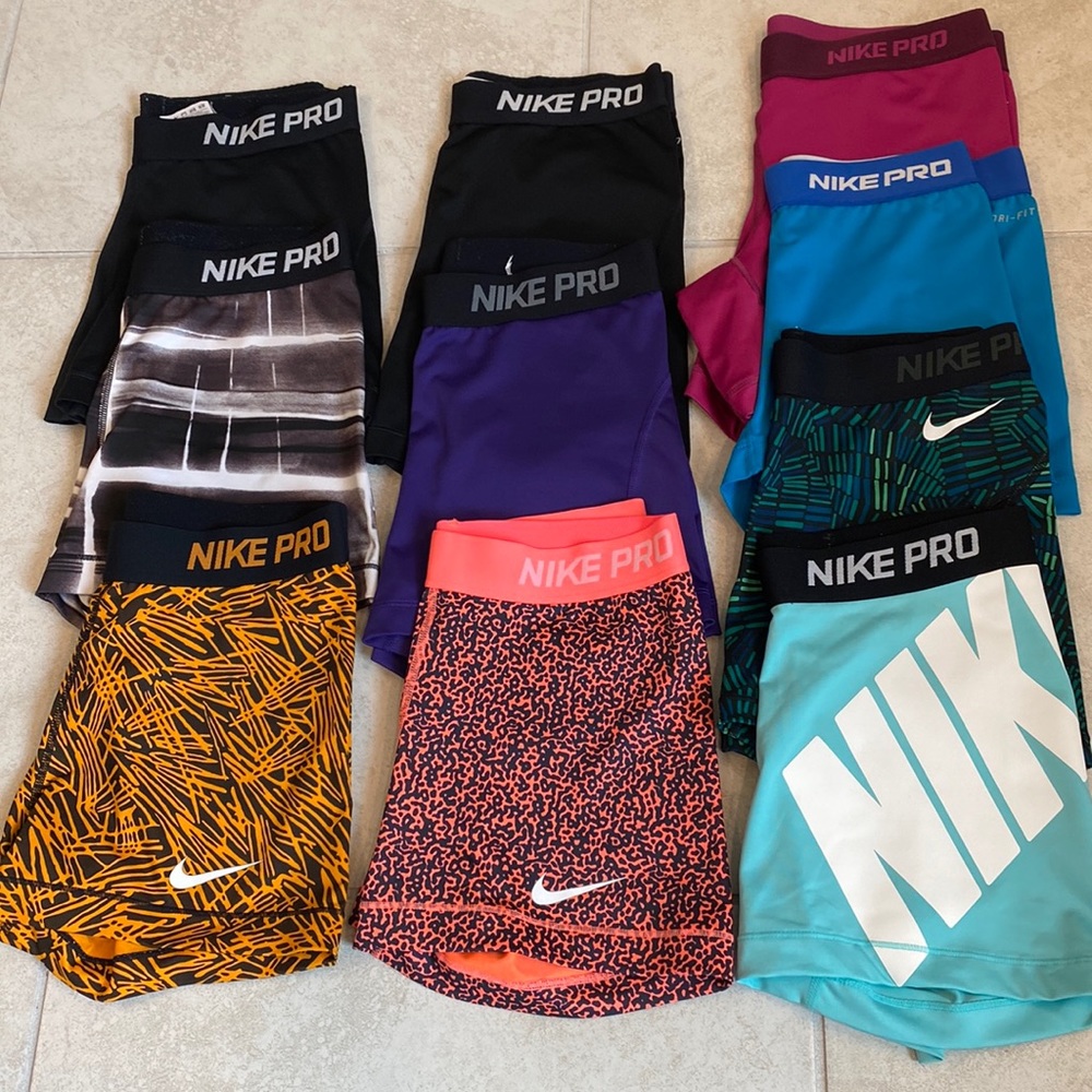 Nike pro shorts 10 pairs